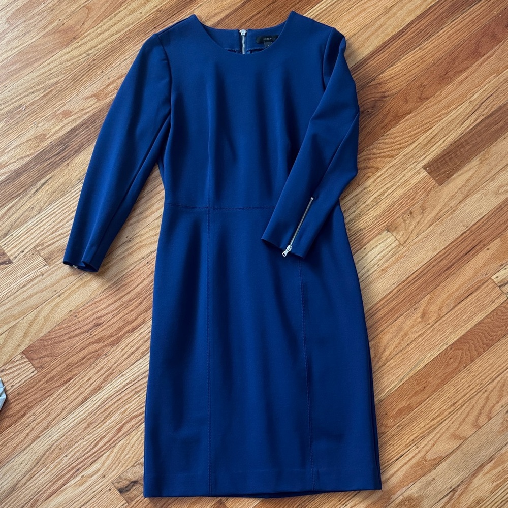 J. Crew Structured Zip Sheath Dress